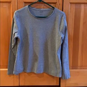 Grey round neck top